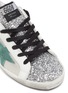 Detail View - Click To Enlarge - GOLDEN GOOSE - 'Superstar' glitter tongue contrasting tab sneakers