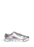 Main View - Click To Enlarge - CHARLES PHILIP SHANGHAI - 'PWP' holographic panel metallic leather sneakers
