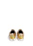 Back View - Click To Enlarge - CHARLES PHILIP SHANGHAI - 'PWP' holographic panel metallic leather sneakers