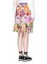 Back View - Click To Enlarge - PORTS 1961 - Floral print poplin wide leg shorts
