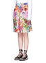 Front View - Click To Enlarge - PORTS 1961 - Floral print poplin wide leg shorts