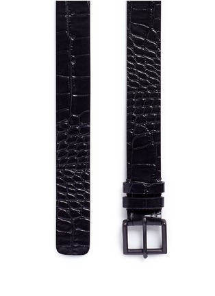 Detail View - Click To Enlarge - HAIDER ACKERMANN - Croc embossed leather belt