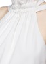 Detail View - Click To Enlarge - C/MEO COLLECTIVE - 'Out of Line' smocked neck tie dress