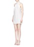 Front View - Click To Enlarge - C/MEO COLLECTIVE - 'Out of Line' smocked neck tie dress
