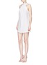 Figure View - Click To Enlarge - C/MEO COLLECTIVE - 'Out of Line' smocked neck tie dress
