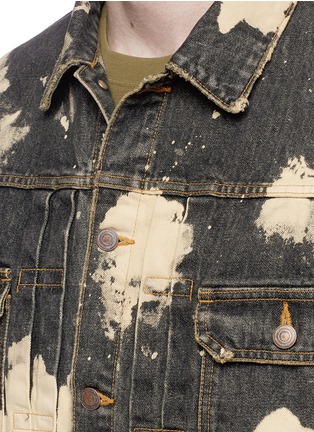 Detail View - Click To Enlarge - MAGIC STICK - 'Type 2nd' bleached trucker denim jacket