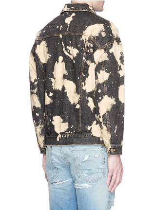 Back View - Click To Enlarge - MAGIC STICK - 'Type 2nd' bleached trucker denim jacket