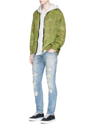 Figure View - Click To Enlarge - MAGIC STICK - 'DEATH FROM ABOVE' camouflage print padded parachute jacket