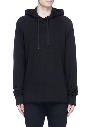 Main View - Click To Enlarge - ELIZABETH COLE - Lace-up cotton hoodie