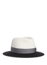 Main View - Click To Enlarge - MAISON MICHEL - 'Andre' colourblock rabbit felt fedora hat
