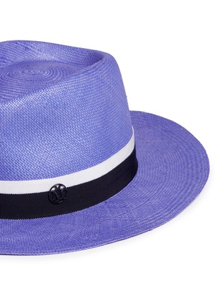 Detail View - Click To Enlarge - MAISON MICHEL - 'Thadee' swirl straw Panama hat