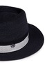 Detail View - Click To Enlarge - MAISON MICHEL - 'André' swirl hemp straw fedora hat