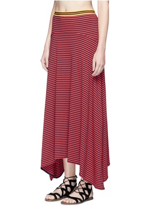 Front View - Click To Enlarge - STELLA MCCARTNEY - Stripe midi jersey skirt