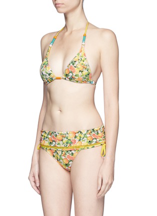 Figure View - Click To Enlarge - STELLA MCCARTNEY - 'Iconic Prints' citrus foldover waist bikini bottom