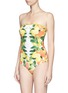 Figure View - Click To Enlarge - STELLA MCCARTNEY - 'Iconic Prints' citrus strapless one-piece swimsuit