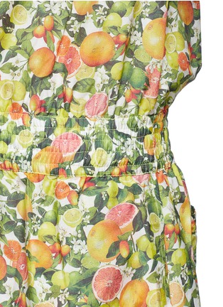 Detail View - Click To Enlarge - STELLA MCCARTNEY - Citrus print elastic waist cotton-silk rompers