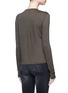 Back View - Click To Enlarge - T BY ALEXANDER WANG - Patch pocket long sleeve rayon T-shirt