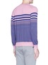 Back View - Click To Enlarge - ISAIA - 'Scollo' stripe silk-cotton sweater