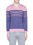 Main View - Click To Enlarge - ISAIA - 'Scollo' stripe silk-cotton sweater