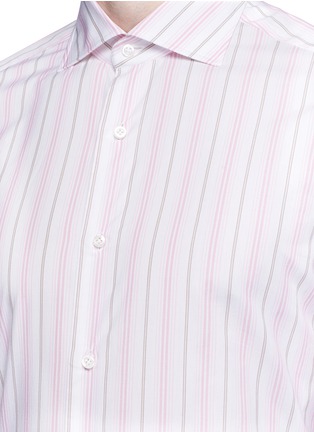 Detail View - Click To Enlarge - ISAIA - 'Milano' stripe woven cotton shirt