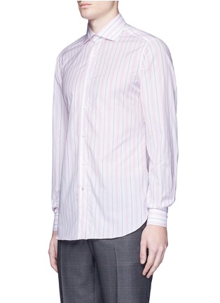 Front View - Click To Enlarge - ISAIA - 'Milano' stripe woven cotton shirt