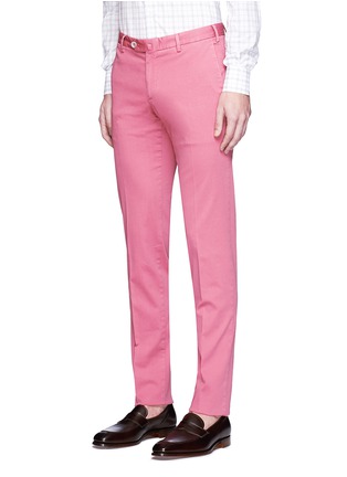 Front View - Click To Enlarge - ISAIA - Cotton stripe dobby chinos