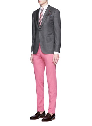 Figure View - Click To Enlarge - ISAIA - Cotton stripe dobby chinos