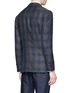 Back View - Click To Enlarge - LARDINI - Check plaid linen-wool-silk soft blazer