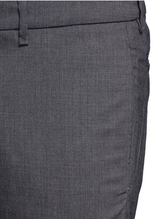 Detail View - Click To Enlarge - LARDINI - Notched waist wool pants