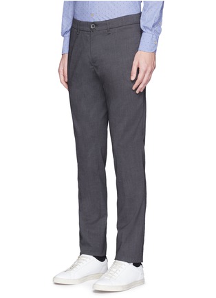 Front View - Click To Enlarge - LARDINI - Notched waist wool pants