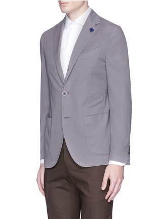 Front View - Click To Enlarge - LARDINI - Woven cotton soft blazer