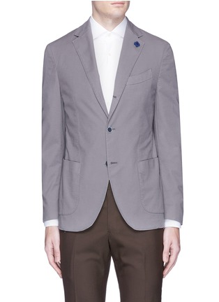 Main View - Click To Enlarge - LARDINI - Woven cotton soft blazer