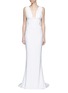Main View - Click To Enlarge - STELLA MCCARTNEY - Plunge V-neck stretch cady gown