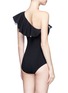 Back View - Click To Enlarge - LISA MARIE FERNANDEZ - 'Arden Flounce' ruffle one-shoulder swimsuit