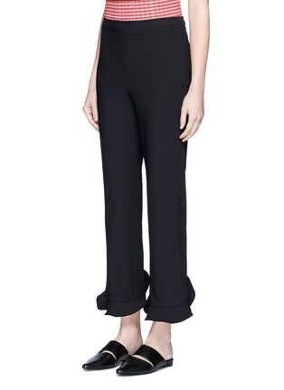 Front View - Click To Enlarge - OPENING CEREMONY - 'William Circle' ruffle cuff cropped pants
