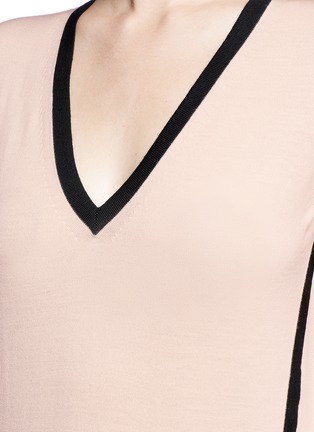 Detail View - Click To Enlarge - LANVIN - Contrast trim wool sweater
