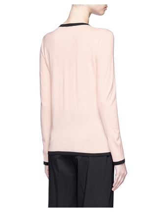 Back View - Click To Enlarge - LANVIN - Contrast trim wool sweater