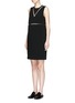 Front View - Click To Enlarge - ALEXANDER WANG - Fish line crepe dress