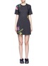 Main View - Click To Enlarge - 3.1 PHILLIP LIM - Floral embroidered patch cutout jersey dress