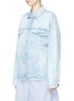 Front View - Click To Enlarge - STELLA MCCARTNEY - Oversized needle punch star denim jacket