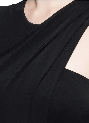 Detail View - Click To Enlarge - ALEXANDER WANG - Asymmetric drape crepe sleeveless dress
