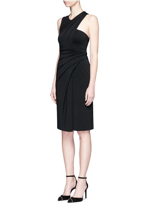 Front View - Click To Enlarge - ALEXANDER WANG - Asymmetric drape crepe sleeveless dress