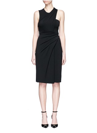 Main View - Click To Enlarge - ALEXANDER WANG - Asymmetric drape crepe sleeveless dress