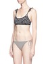 Figure View - Click To Enlarge - 72930 - 'Abby' sea star print ruffle bikini top
