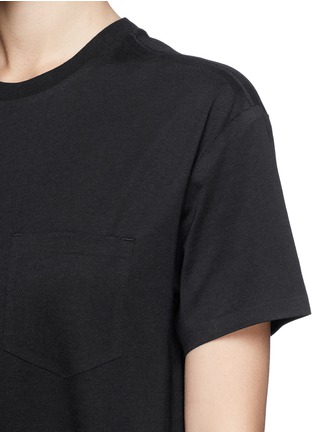 Detail View - Click To Enlarge - T BY ALEXANDER WANG - Chest pocket split side T-shirt