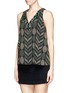 Front View - Click To Enlarge - ALICE & OLIVIA - 'Alba' embellished fern print top