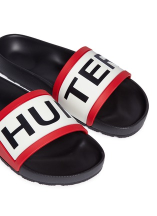 Detail View - Click To Enlarge - HUNTER - Hunter' logo slide sandals