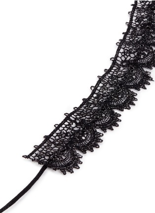 Detail View - Click To Enlarge - FALLON - Andalusia' sterling lace wraparound choker necklace