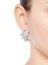 Figure View - Click To Enlarge - FALLON - 'Crescent Post' marquise cut cubic zirconia earrings