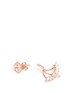 Detail View - Click To Enlarge - FALLON - 'Jagged Edge' baguette cut cubic zirconia jacket earrings